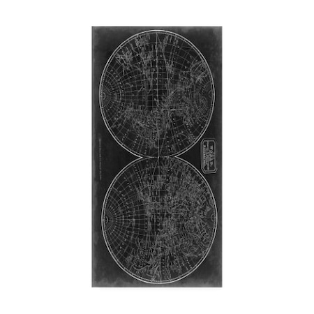 Vision Studio 'Blueprint Of The World In Hemispheres' Canvas Art,10x19